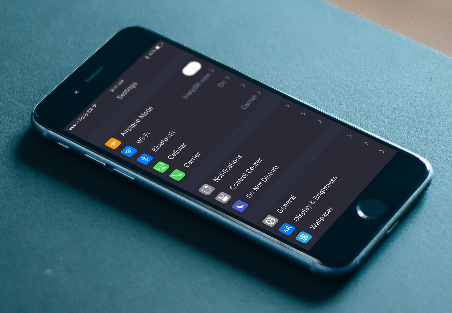 Концепт тёмной темы iOS 10