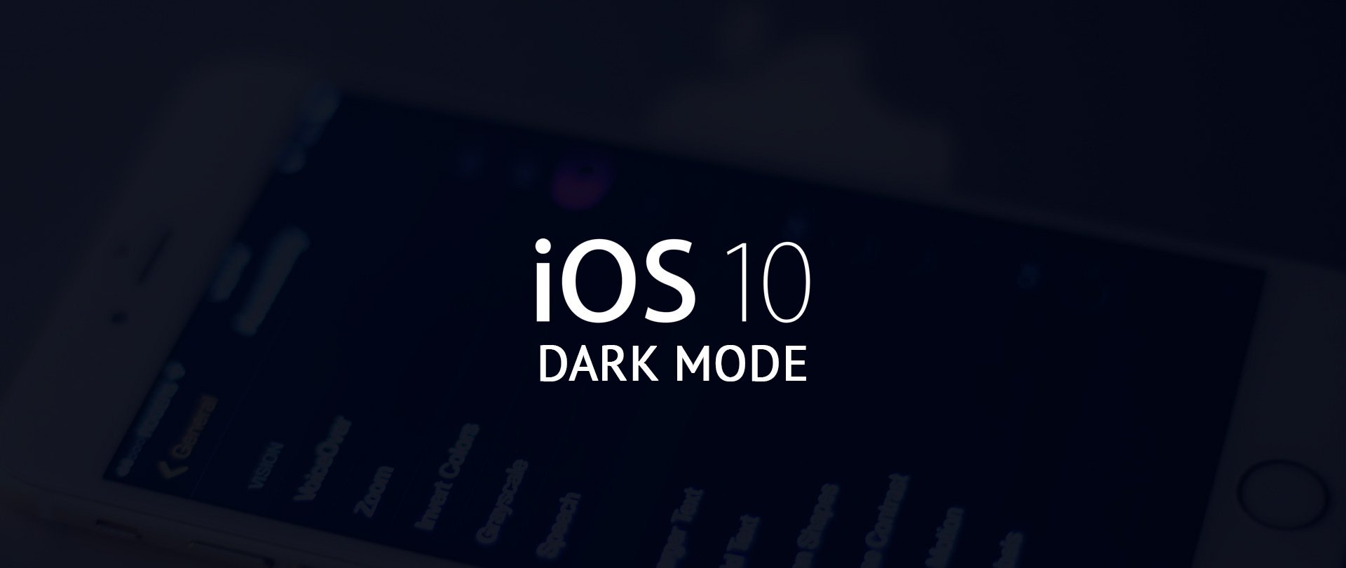Концепт тёмной темы iOS 10
