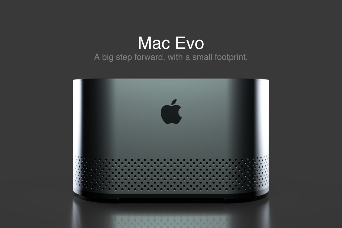 Концепт портативного и модульного Apple Mac Evo