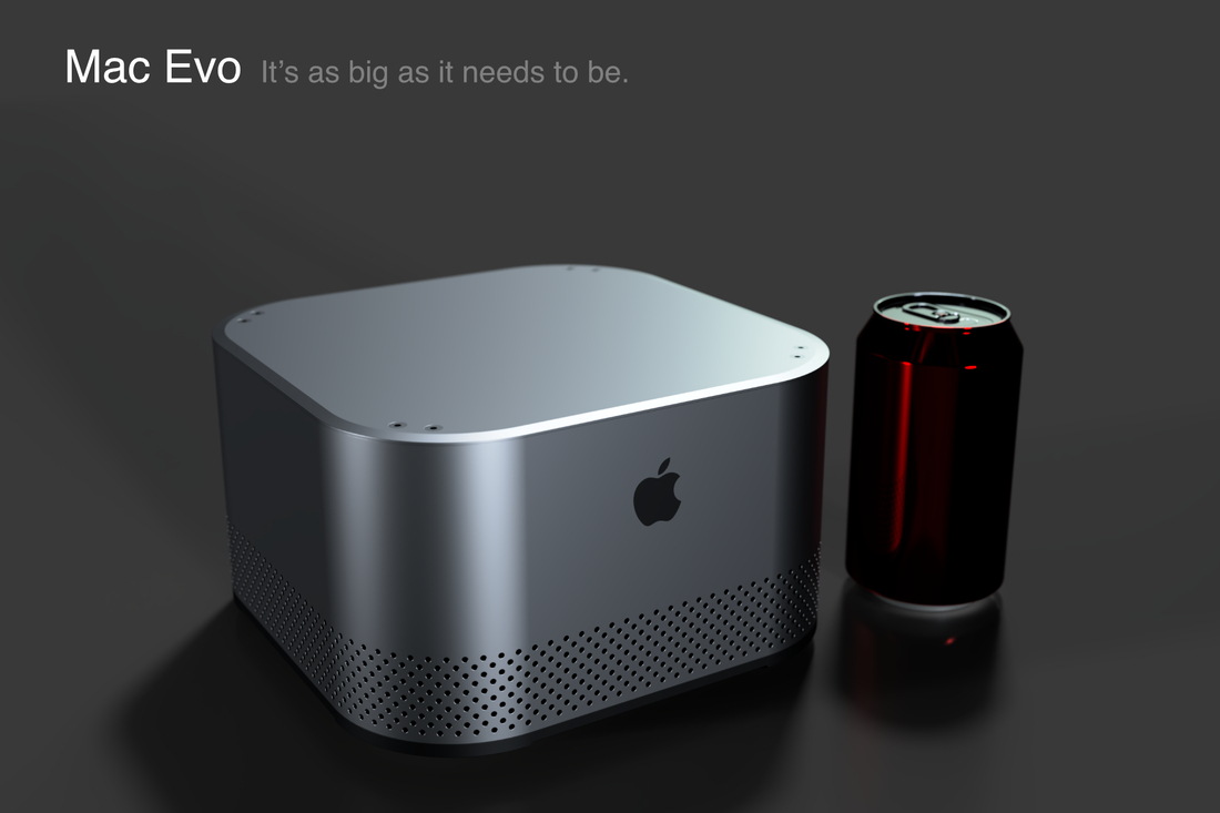 Концепт портативного и модульного Apple Mac Evo