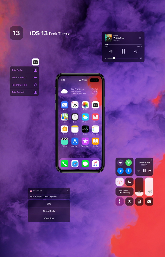Концепт iPhone XI и XI Max с iOS 13