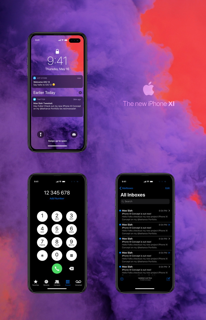 Концепт iPhone XI и XI Max с iOS 13