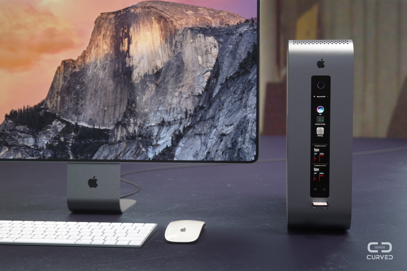 Концепт Mac Pro и Cinema Display 2017 от Curved
