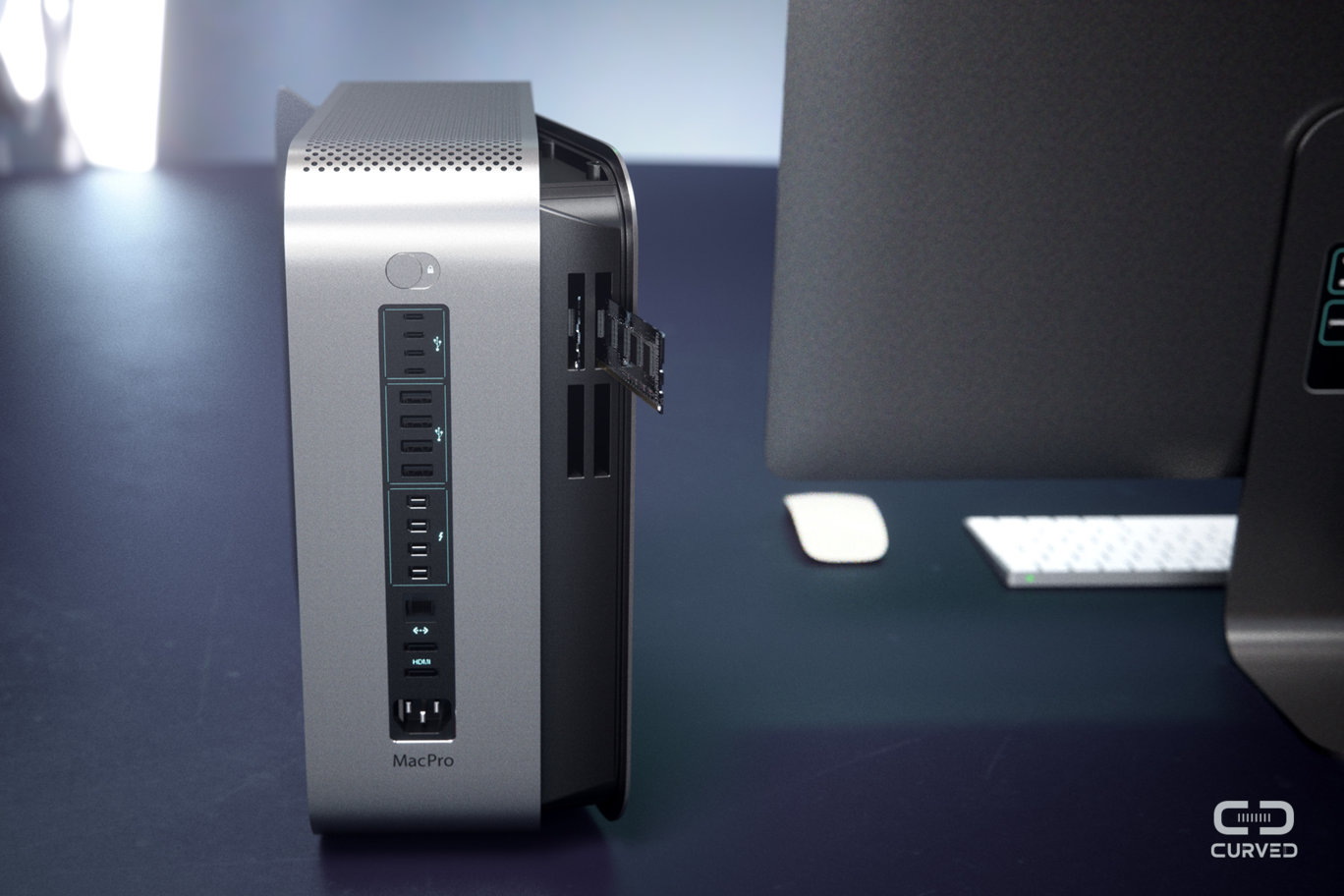 Концепт Mac Pro и Cinema Display 2017 от Curved