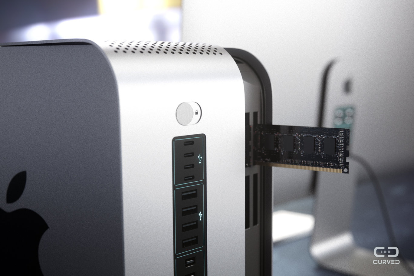 Концепт Mac Pro и Cinema Display 2017 от Curved